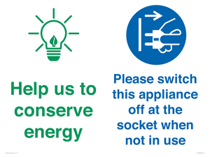 Help us to conserve energy - Unplug the kettle when finished